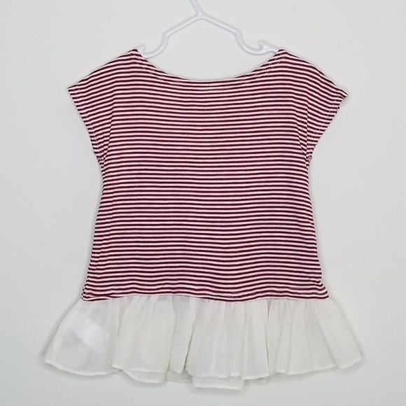 Pippa & Julie Stripe Ruffle Hem Shirt 2T - Picture 2 of 4